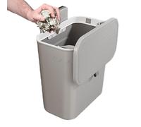 Trash Can Over-the-Cabinet - Bac de rangement de cuisine avec couvercle | Compost monté sur la porte, pas besoin de vider, réceptacle de déchets de petite taille pour comptop, outil d'organisation de
