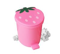 Trash Can - Strawberry Garbage Bin with Lid | Rubbish Bin | Swing Bins for Home Offices Living Room Waste Paper Organizer Lid & Carrying Handle Strawberry Dustbin for Bedroom Kitchen