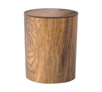 Trash Can, Top Wastebasket, Wood Grain Kitchen Bin, Vintage Garbage Dustbin, Rubbish Container, for Garage, Living Room, Bedroom, Bathroom, Home Decor Accent, Outdoor and Indoor