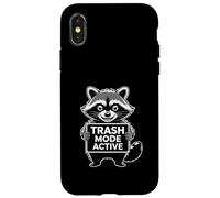 Trash Mode Active Funny Raton Laveur Trash Panda Meme Coque pour iPhone X/XS