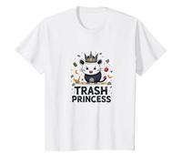 Trash Princess : Opossum Insolite Reine des restes T-Shirt, Enfant, Blanc, 3 Ans