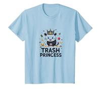Trash Princess : Opossum Insolite Reine des restes T-Shirt, Enfant, Bleu Céleste, 12 Ans