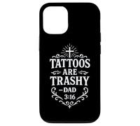 Trashy Tattoo Bible Verse Papa Citation Tatouage Humour Religieux Coque pour iPhone 12/12 Pro