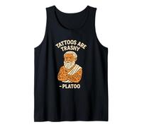 Trashy Tattoo Humour Philosophe Satire Citation Funny Platon Pun Débardeur