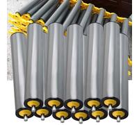 Trasportatore Rullo Set di 11 rulli trasportatori industriali in PVC da 2 4" di Diametro e 4" 4" di Lunghezza. Rulli di per Nastri trasportatori per Uso intevo e Versatili.