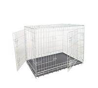 Trasportino box zincato con due porte e fondo in ABS per cani e gatti Croci