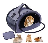 Trasportino per porcellini d'India, per conigli, criceti, uccelli, conigli, draghi, gattini, ecc. Borsa per animali con manico stabile e cuscinetto impermeabile, facile da viaggiare e visitare il - M…