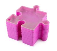 Trates de tri de puzzle Set | Plateaux de tri à puzzle liaison empilables avec design en forme de puzzle pour une catégorisation facile | Idéal pour organiser des pièces de puzzle jusqu'à 1000, parfai