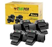 TRATPER Rat and Chipmunk Traps. Prevents Accidental Triggering with Dual Tunneled Design. Covered Snap Traps for Humane Kill, Reusable, Pest Control for Rats, Indoor & Outdoor Use. 4 Pack