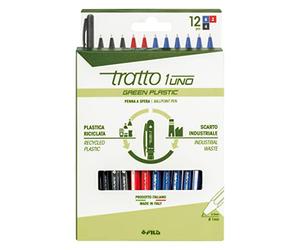 Tratto 1 trousse Green Plastic 12 pièces