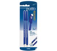 Tratto F041701 Lot de 2 stylos à encre effaçable Bleu