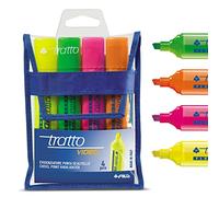 TRATTO Video - Pochette 4 surligneurs assortis