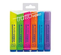 TRATTO Video - Pochette 6 surligneurs assortis