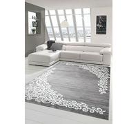 Traum Tapis Contemporain Design Tapis Oriental avec Tapis Scintillement Salon avec Motif Floral Heather Gris crème Größe 160x220 cm