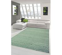 Traum Tapis de Salon Design et Contemporain Tapis Court Uni Vert Größe 140x200 cm