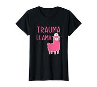Trauma Llama Cute Female Nurse Womens Nursing School T-Shirt Graphique avec Valeur