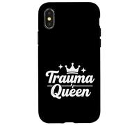 Trauma Queen Nurse Life Drôle Script médical Coque pour iPhone X/XS