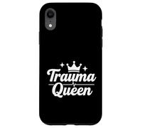 Trauma Queen Nurse Life Drôle Script médical Coque pour iPhone XR