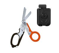 Trauma Scissors 6-in-1 Multifunctional Folding Scissors, idéal pour une utilisation professionnelle dans les services d'urgence ou pour les tâches quotidiennes, Orange,Black