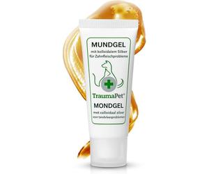 TraumaPet Gel buccal à l'argent colloïdal pour chiens et chats 10 ml | Gel gencives pour chiens et chats pour gencives irritées et sensibles et mauvaise haleine avec argent colloïdal