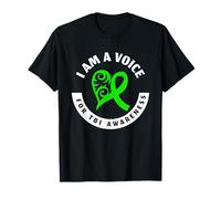 Traumatisme cérébral traumatique Soutien du langage Green Band T-Shirt
