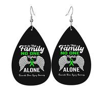 Traumatisme crânien sensibilisation mois boucles d'oreilles en cuir pour femmes balancent boucle d'oreille goutte pendentif avec crochet cadeaux pour fille adulte