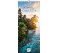 Traumhafte Landschaften 2027: Wandkalender 30x70 cm mit eindrucksvollen Naturaufnahmen und sprachneutralem Kalendarium