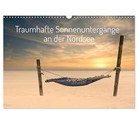 Traumhafte Sonnenuntergänge an der Nordsee (Wandkalender 2026 DIN A3 quer), CALVENDO Monatskalender: Zuschauen, wenn die Sonne im Meer versinkt.