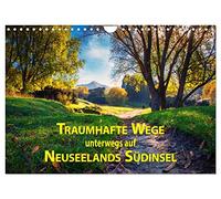 Traumhafte Wege - Unterwegs auf Neuseelands Südinsel (Wandkalender 2026 DIN A4 quer), CALVENDO Monatskalender: Traumhafte Bilder vom Wandern auf ... Dünen oder umgeben von imposanten Bergen.