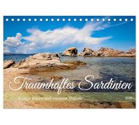 Traumhaftes Sardinien (Tischkalender 2026 DIN A5 quer), CALVENDO Monatskalender: Bizarre Felsen und einsame Strände