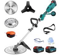 Traumheim Coupe Bordures sans Fil avec 2 Batteries de 4,0 Ah, débroussailleuse et Coupe-Bordures électrique sans Fil 4 en 1, Moteur sans balais de 800W, pour tondre Les pelouses et Les Jardins
