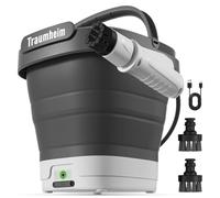 Traumheim Nettoyeur haute pression mobile, électrique, 12 l, recharge via USB de type C, buse haute pression, buse grand angle, nettoyeur haute pression intégré, pour terrasse et douche de camping