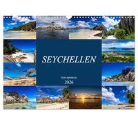 Trauminseln Seychellen (Wandkalender 2026 DIN A3 quer), CALVENDO Monatskalender: Paradies auf Erden - Seychellen