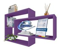 TRAUMMÖBEL Étagère murale flottante en bois violet pour salon, chambre à coucher et cuisine