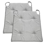 Traumnacht Rêve coussin de chaise de nuit de base Ensemble de 2, avec un coton de référence, 40 x 42 x 4 cm, gris clair