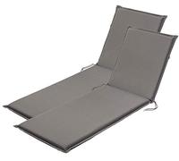 Traumnacht Songe d'une nuit de confort Ensemble de 2 chaises piscine extérieure anthracite, 190 x 58 x 6 cm