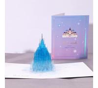 Traumschloss Carte d'anniversaire pop-up 3D en PVC avec enveloppe dorée champagne pour fille 26 x 15,5 cm