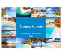Traumstrände - Naturparadiese aus aller Welt (Wandkalender 2026 DIN A2 quer), CALVENDO Monatskalender: Entdecken Sie die schönsten Strände der Welt
