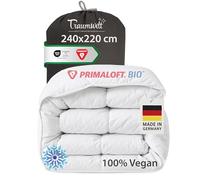 Traumwelt Natur Fabriqué en Allemagne - Couette 240 x 220 cm - Alternative en duvet de qualité supérieure avec rembourrage en microfibre Primaloft bio - Couverture d'hiver - Poids de remplissage