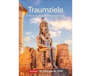 Traumziele Agenda hebdomadaire 2025 - 53 feuilles avec citations et chronique hebdomadaire : calendrier mural photo à inscrire avec sentiment de vacances. Les plus belles destinations de voyage dans