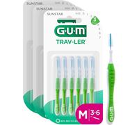 Trav-Ler Interdental BrushesDeep Cleaning Between TeethFoldable HandlePlaque Removal1.1 Mm,Iso 3Size MPack Of 3 X 6