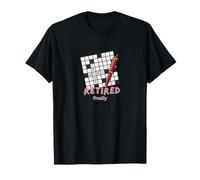 Travail amusant pour personnes âgées Un puzzle de mots croisés Seniors retraités T-Shirt