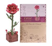 Travail Artisanal De Fleurs en Bois - Modèle en Couches avec Conception De Dahlia | Puzzle 3D de Fleurs | pour Adultes Bureaux À La Maison Décoration Intérieur Et Extérieur Amoureux De La