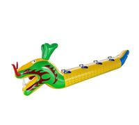 Travail D'équipe Jeu Jeu De Team Building, Bateau Dragon Gonflable En PVC For Adultes, Outils De Formation Au Leadership En Intérieur Et En Extérieur, Avec Pompe À Air(Yellow,10 seats/L-6.5M)