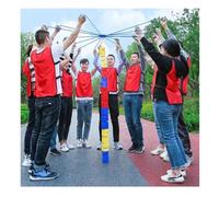 Travail D'équipe Jeu Jeux De Construction De Tours, Salles De Classe, Événements d'entreprise, Activités De Plein Air, Jeux for Améliorer Les Compétences en Communication(Red,5PCS)