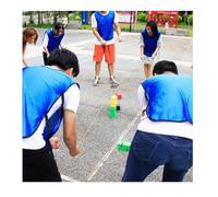 Travail D'équipe Jeu Jeux de Team Building for Les activités de Plein air, Un Jeu d'empilage de Blocs for Adultes et Enfants, Facile à Transporter (Color : Red, Size : 8PCS)