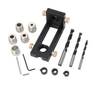 Travail du bois De Forage Perforateur Localisateur Réglable Guidage Kit En Alliage D'aluminium 5 Trou Foret Ensemble BRICOLAGE Professionnel Menuiserie Construction