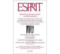 Travail et protection sociale : un droit malmené Numéro 1-2009 - Collectif - Esprit - broché - Revue