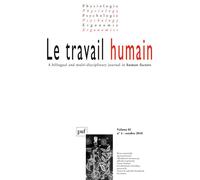 Travail humain 2018, vol. 81 (4) Varia - Collectif - Puf - broché - Revue