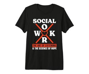Travail Social l'art d'écouter Socialisme Service Social T-Shirt Haut de Gamme